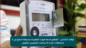 توقف الشحن.. انقطاع خدمة كروت الكهرباء مسبقة الدفع في 3 محافظات لمدة 8 ساعات الخميس المقبل